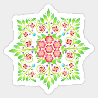 Folkloric Floral Sticker